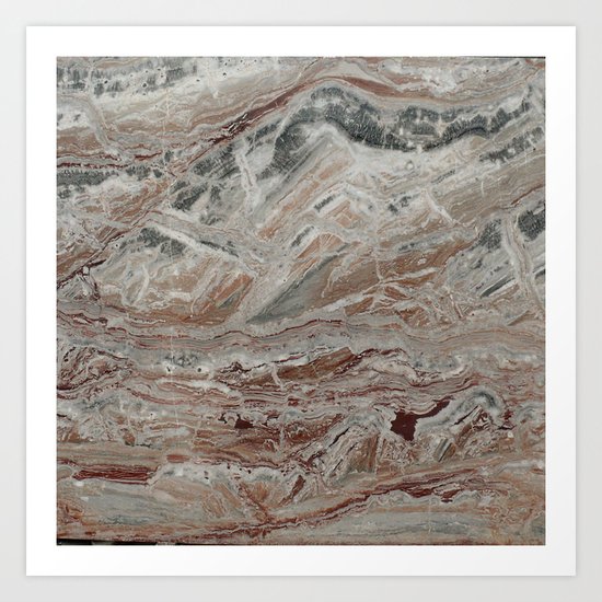 Arabescato-Orobico Fine Marble Art Print