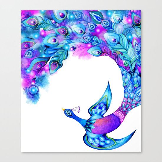 Peacock Fantasy Canvas Print