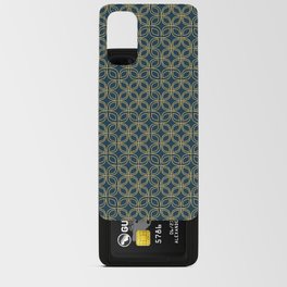 Minimalist Golden and Green Geometric Ornament Android Card Case