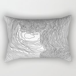 Pikes Peak Topo Map Rectangular Pillow