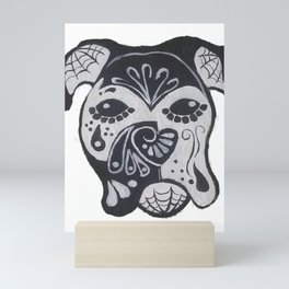 Sugar Skull Boxer Mini Art Print