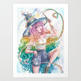 Rainbow Witch Art Print