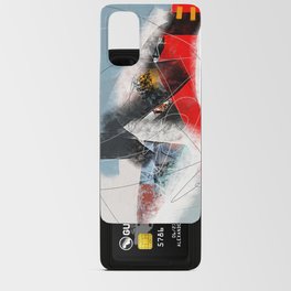 Red White Black And Blue Modern Abstract Art Painting Android Card Case