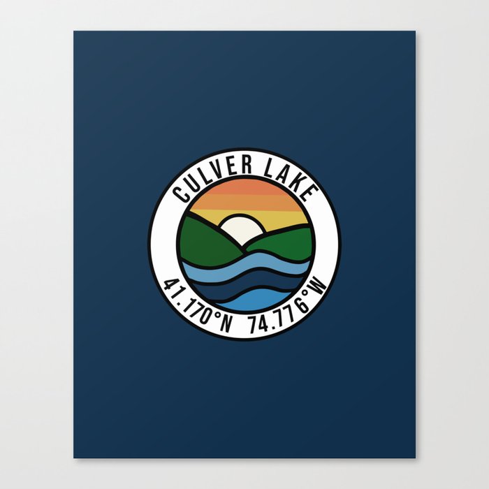Culver Lake - Navy/Badge Canvas Print