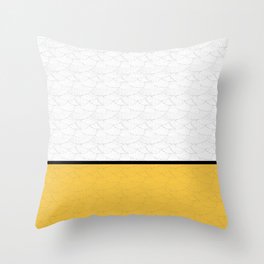 Yellow sand Throw Pillow