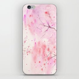 Cherry Blossom, Abstract,  Art Watercolor Painting  by Suisai Genki  iPhone Skin