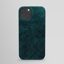Teal Blue Velvet Texture iPhone Case