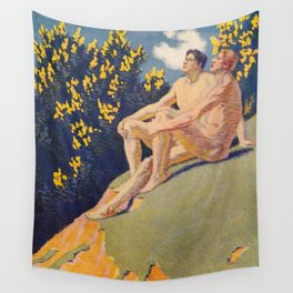 “I will sing the song of companionship” Leaves of Grass by Margaret Cook Wall Tapestry