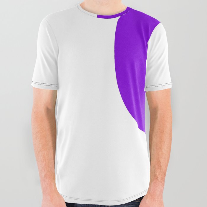 o (Violet & White Letter) All Over Graphic Tee