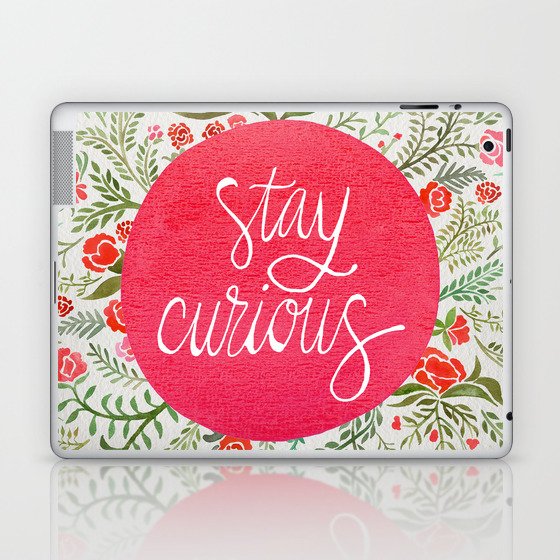 Stay Curious – Pink & Green Laptop & iPad Skin by Cat Coquillette ...