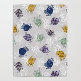 Colorful abstract circles 8L Poster