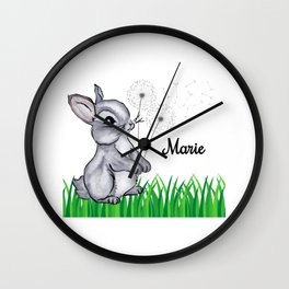 Bunny Name Gift Marie Wall Clock