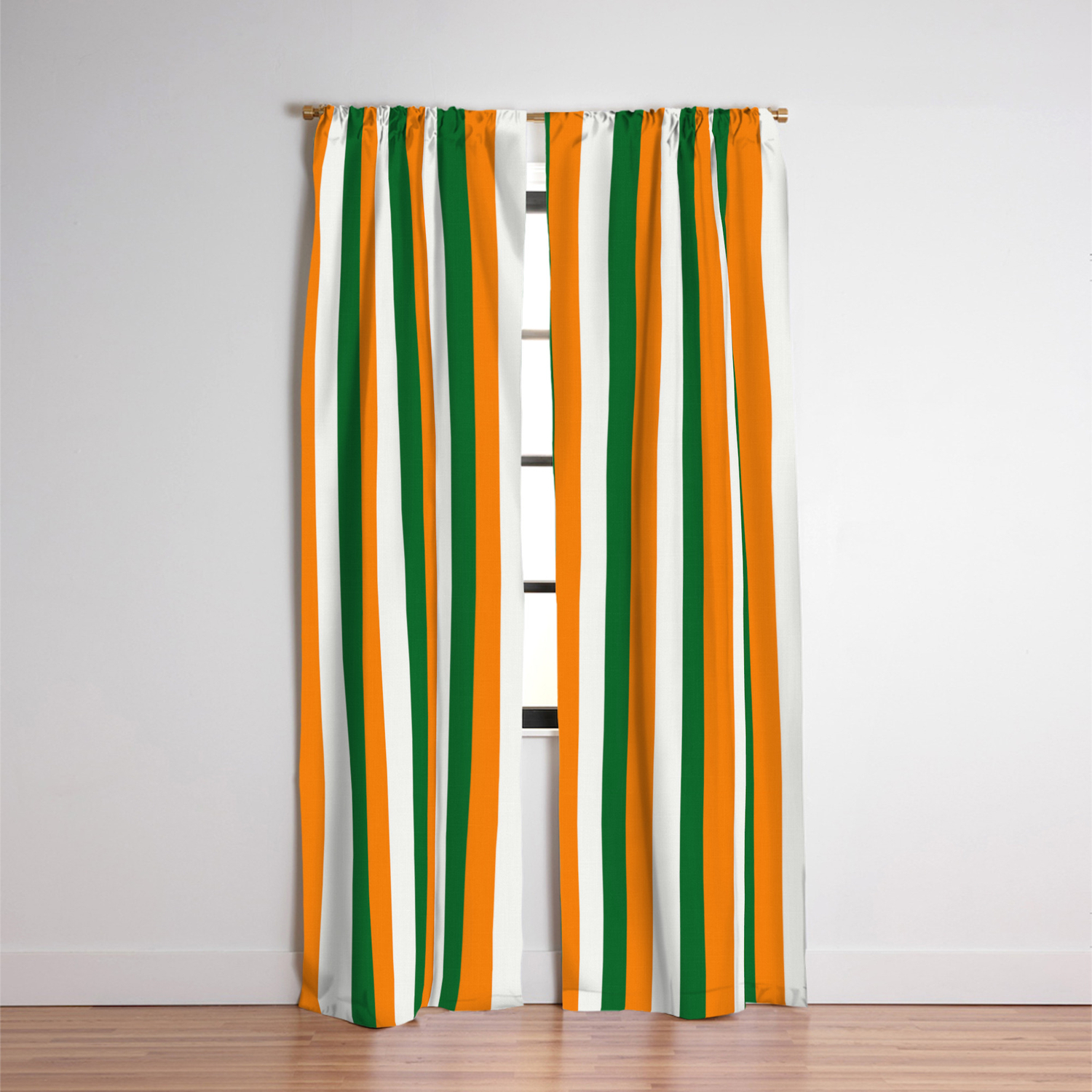 Team Colors 4 Orange Green White Blackout Curtain By
