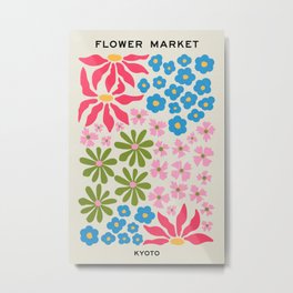 Flower Market 02: Kyoto Metal Print | Botanical, Japan, Matisse, Plant, Art, Summer, Boho, Graphicdesign, Travel, Spring 