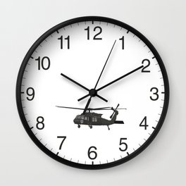 UH-60 Military Helicopter Wall Clock