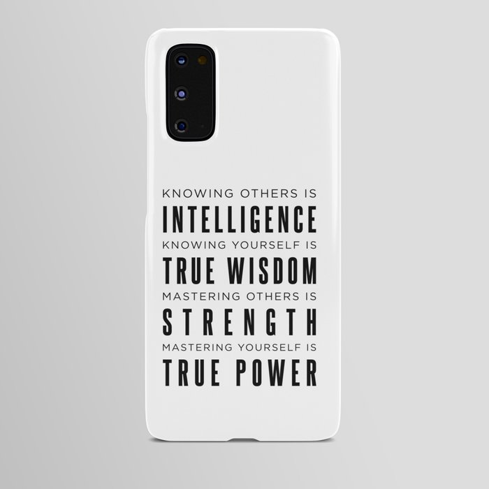 Knowing yourself is true wisdom - Lao Tzu Quote - Literature - Typography Print 1 Android Case