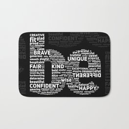 be Motivational Words Typography Quote Bath Mat