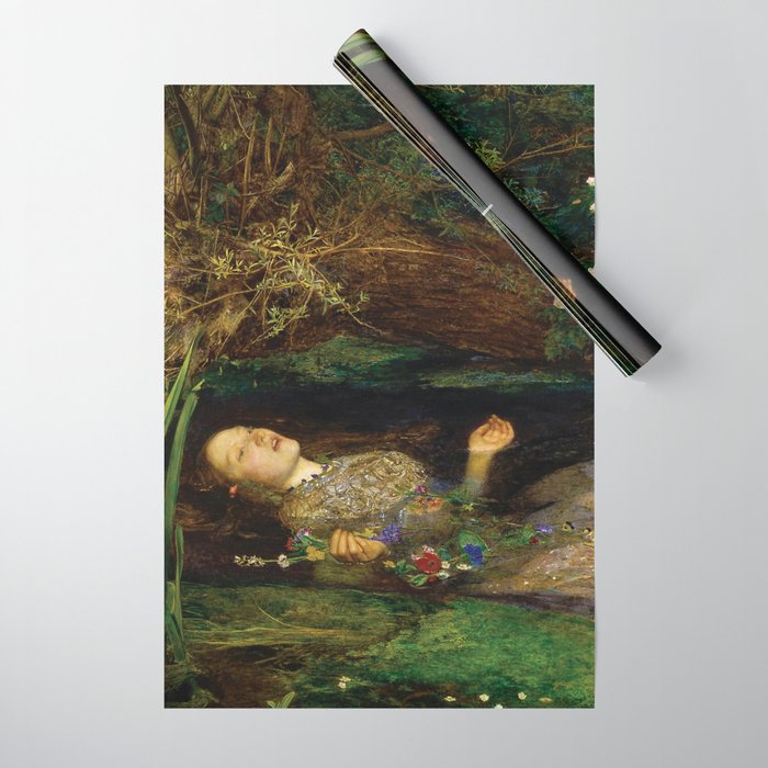 Ophelia, Painting, Sir John Everett Millais Wrapping Paper