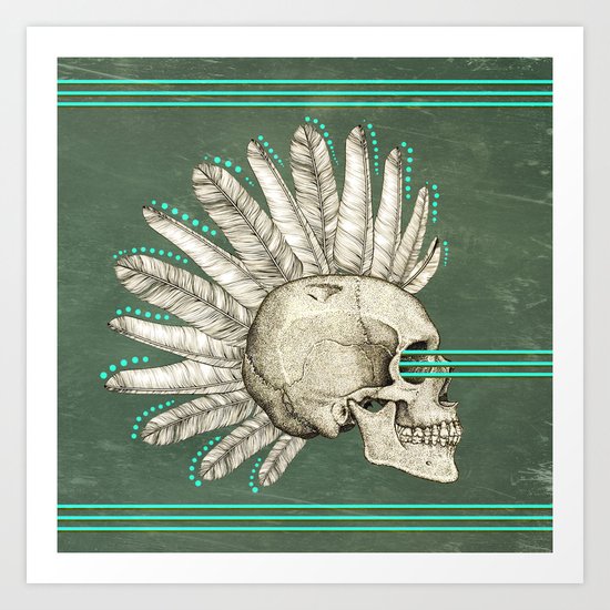 Indian skull Art Print