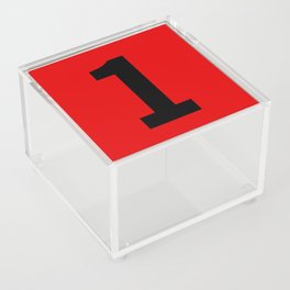 Number 1 (Black & Red) Acrylic Box