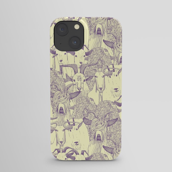 just goats purple cream iPhone Case