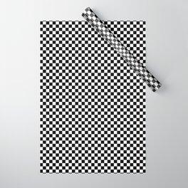 Black and White Check board Pattern Wrapping Paper