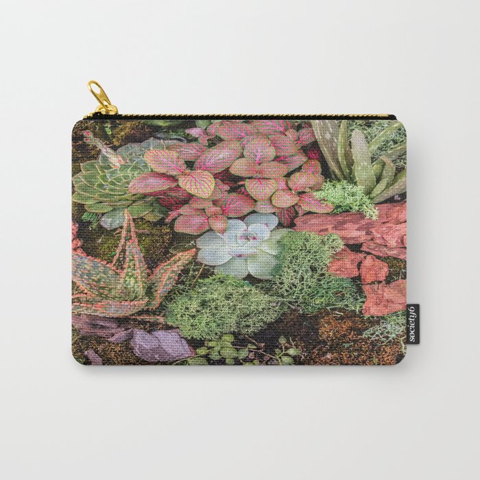 Succulents, Moss, Cactus Carry-All Pouch