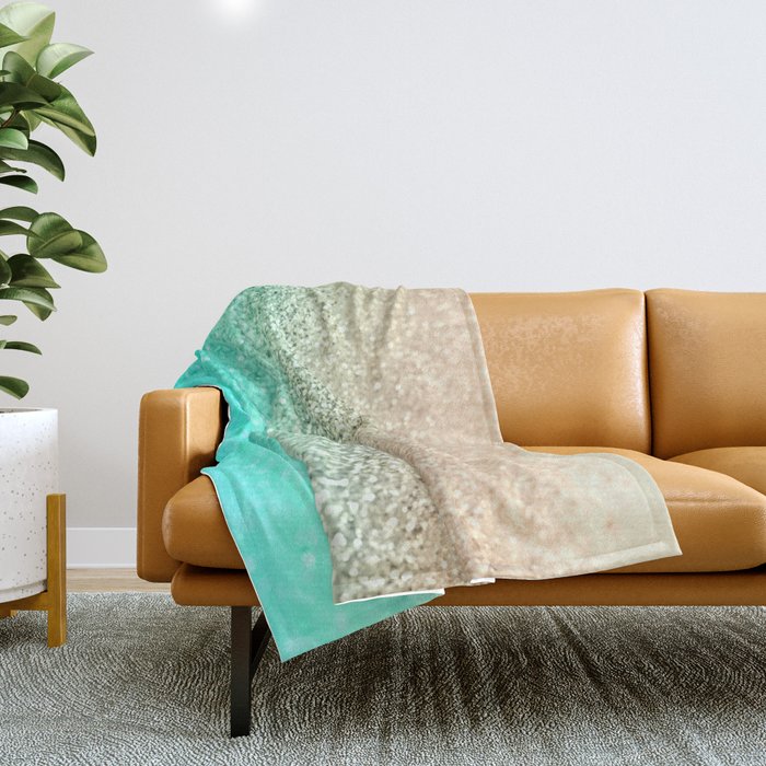 GOLD AQUA Throw Blanket by Monika Strigel Society6