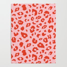 Red + Pink Leopard Spots (xii 2021) Poster