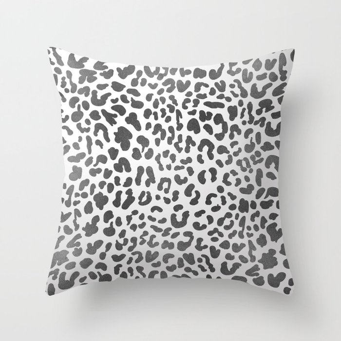 Grey leopard online pillows