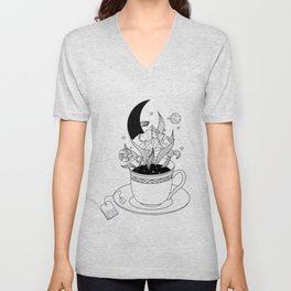 Galaxy in a Cup V Neck T Shirt