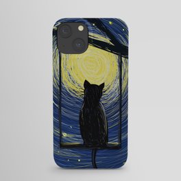 starry cat night iPhone Case