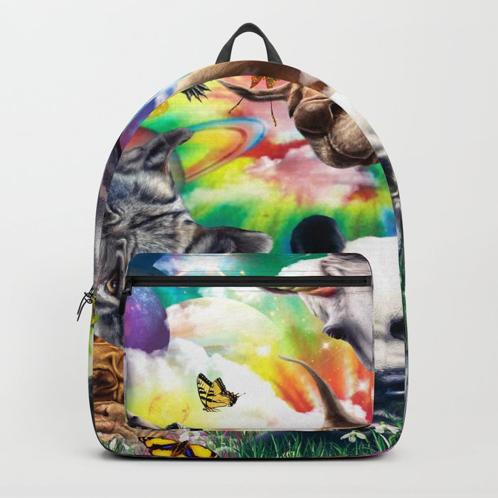 Tie Dye Animals Selfie Backpack