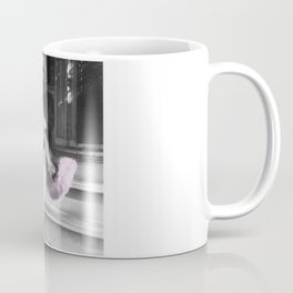 Satirical Einstein in Fuzzy Pink Slippers Classic E = mc² Black and White Satirical Photography  Coffee Mug | Oxford, Humorous, Poster, Theoryofrelativity, Posters, Genius, Slippers, Photo, Funny, Pink 