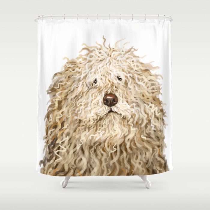 Cute Puli Dog Shower Curtain