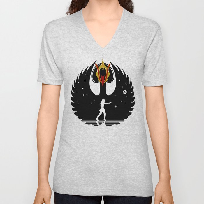 Queen Swan V Neck T Shirt