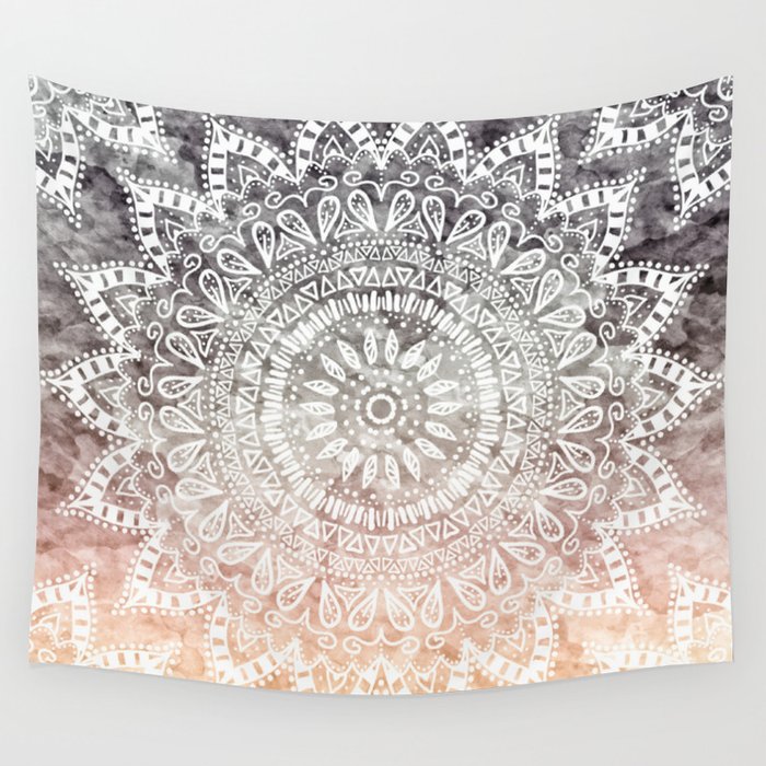 BOHEMIAN HYGGE MANDALA Wall Tapestry by nika | Society6