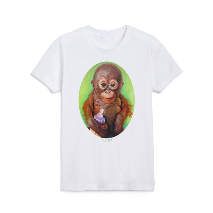 Budi the Rescued Baby Orangutan Kids T Shirt