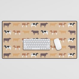 Vector Illustration Cattle Ox Cow Bull Desk Mat