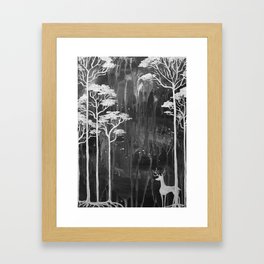 White Forest Framed Art Print