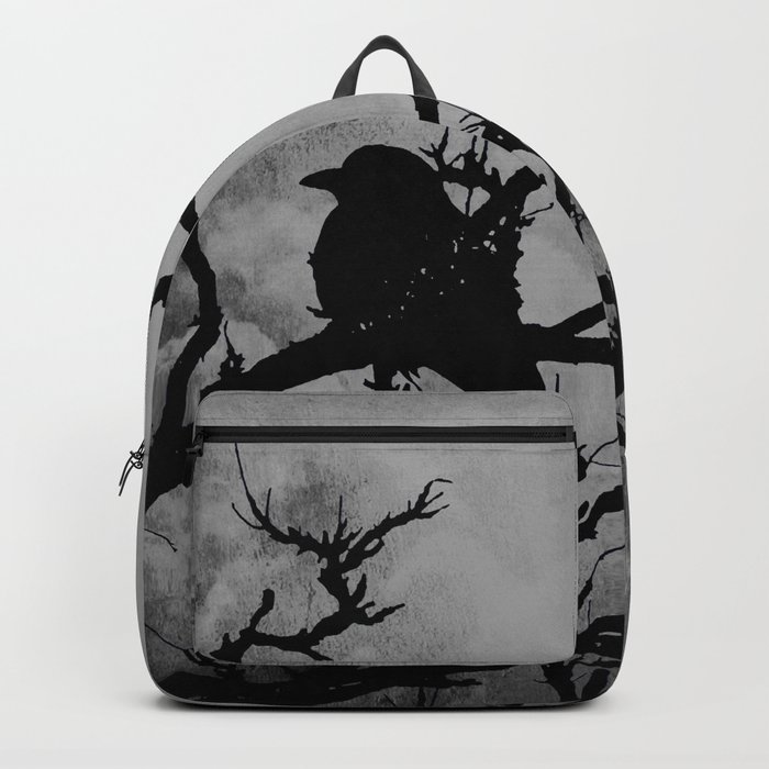 Dramatic Crow Birds Raven on Branch Stormy Sky Home Decor Wall Art A526 Backpack