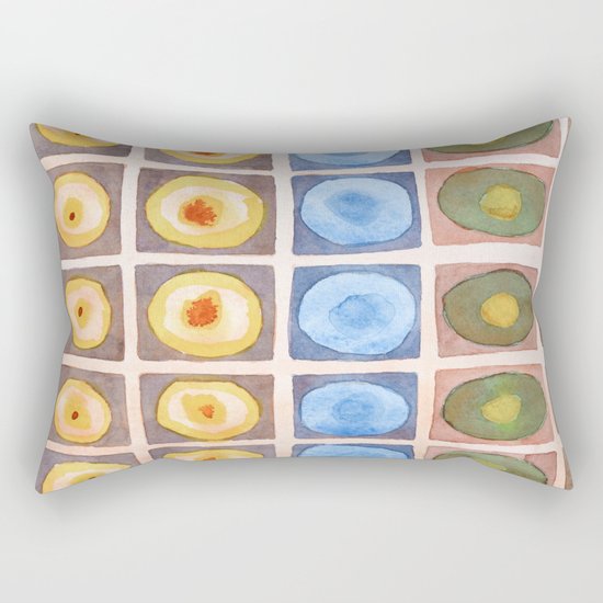 Secured Luminous Circles Rectangular Pillow