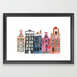 Amsterdam Canal Houses Framed Art Print