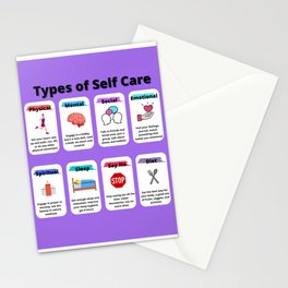 Types of Self Care Stationery Card