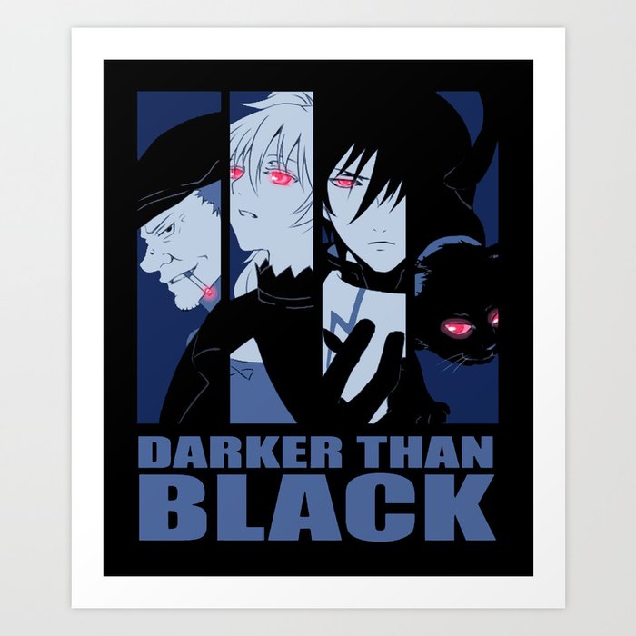 Darker Than Black Huang Hei Yin And Mao Art Print By Mirrortab