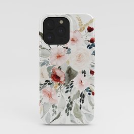 Loose Watercolor Bouquet iPhone Case | Painting, Beautiful, Floral, Botany, Curated, Leaves, Elegant, Flora, Eucalyptus, Roses 