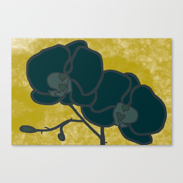 Navy Orchid Canvas Print