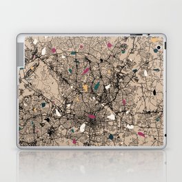 Raleigh, USA - City Map Terrazzo Collage Laptop Skin
