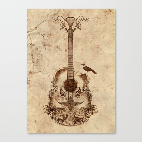 The Guitar's Song Canvas Print
