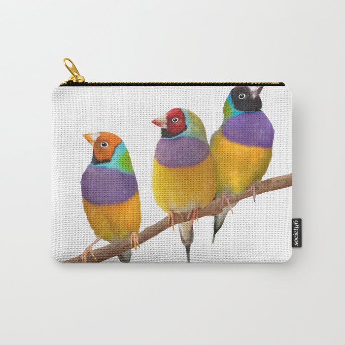 Gouldian Finches - Pastel Carry-All Pouch
